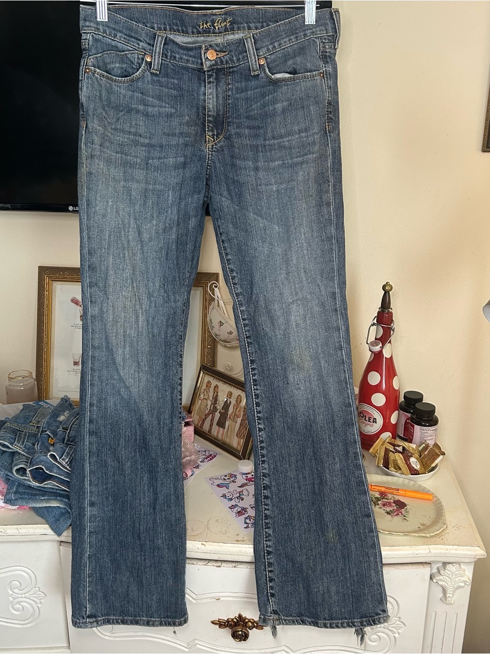 Old Navy Women's Medium Wash Blue Boot Cut Jeans